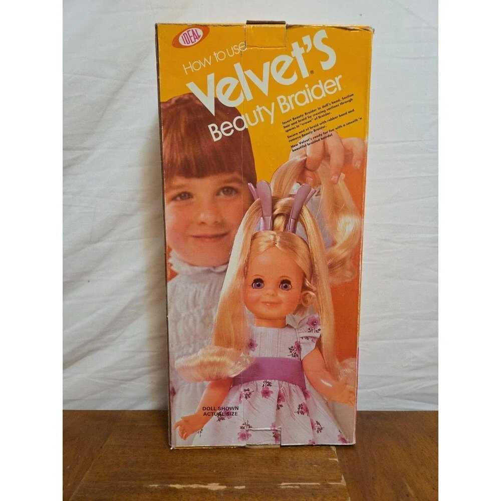 VELVET Crissy's Cousin Doll Vintage Ideal Toys 1970 With Box No Beauty Braider
